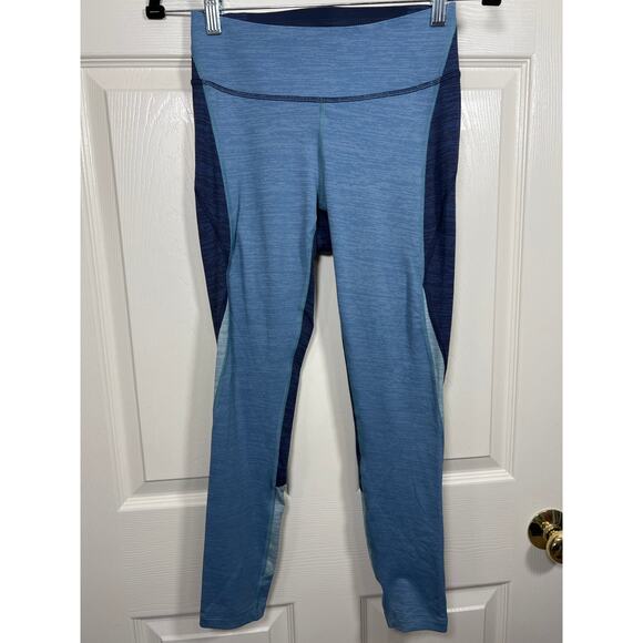 Outdoor Voices Techsweat Zoom Leggings Colorblock Blue Womens Small Active Gym - Picture 2 of 7